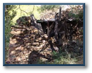 Verfallener
                  Schuppen auf dem Grundst&uuml;ck.